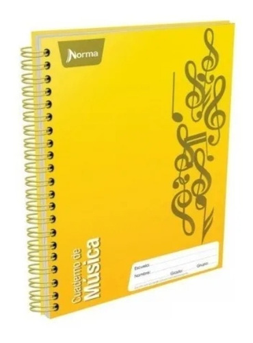 Cuaderno Pautado Norma Doble Espiral Musica