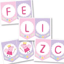 Comprar Banderines Imprimibles Feliz Cumple Peppa Hada