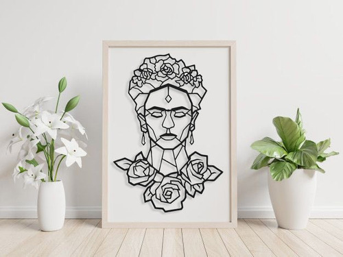 Frida Kahlo, Cuadro Decorativo De Madera Mdf