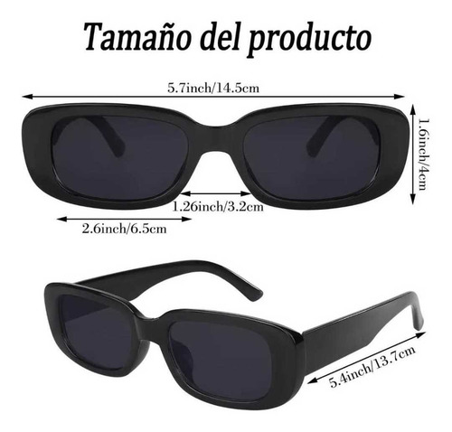 3piezas Gafas De Sol Rectangulares Estilo Retro De Diseñador