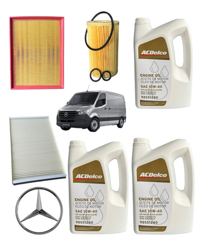 Kit X3 Filtro + Aceite Mercedes Benz Sprinter 415 515 Cdi