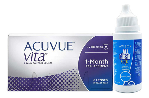 Lentes De Contacto Acuvue Vita Con Solución Avizor Color Hipermetropía 1.75