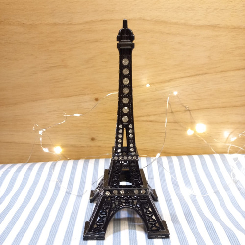 Torre Eiffel Centro De Mesa Con Strass 15 Años 18cm