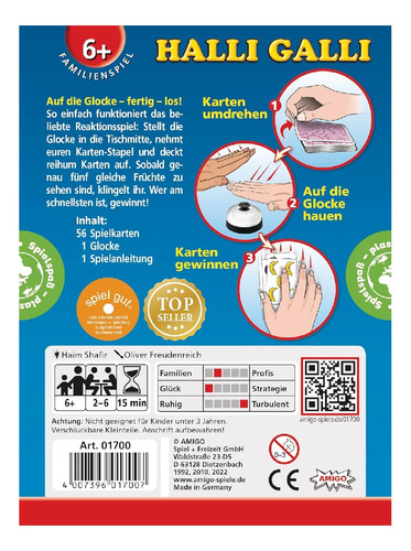 Juego De Mesa Halli Galli Rapidez Visual Familiar Niños