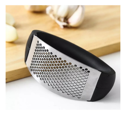 Kit Amassador De Batatas Multiuso Inox E Amassador De Alho