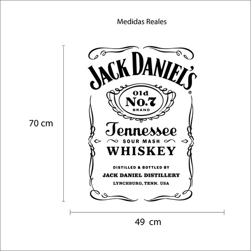 Vinil Decorativo Logo 70 Jack Daniels