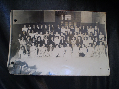 Antigua Foto Escuela Nª 15 Viña Del Mar  Nocturna 1945