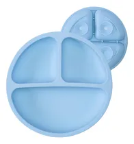 Comprar Plato De Silicona Para Bebés Úpale Azul 4 Ventosas