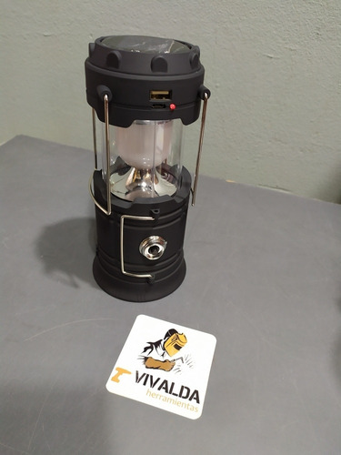Farol Linterna Led Camping 3w Panel Solar Usb Udovo