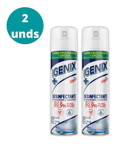 Pack Desinfectante Aerosol Igenix 2x 360 Ml