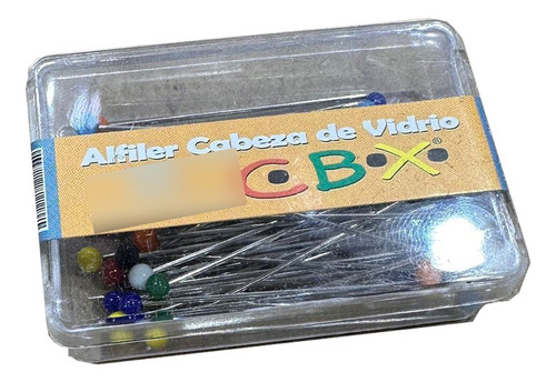 Alfiler Cabeza De Vidrio Caja X 50 Unidades, Once