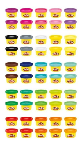 Imagen 2 de 7 de Play Doh Super Pack De Masas X50 Potes De Colores F1535 Ed