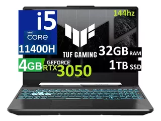 Asus Tuf F15 144hz Ci5-11400h 32gb 1tb Ssd Rtx3050 4gb 2023