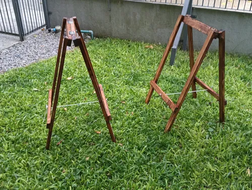 Juego De Caballetes Con Protector De Madera A Elección