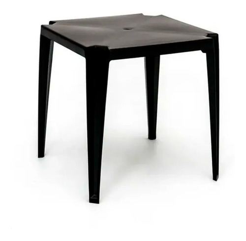 Imagem 5 de 10 de Conjunto Mesa Monobloco + 4 Poltronas Apoio Braço Preta Mor