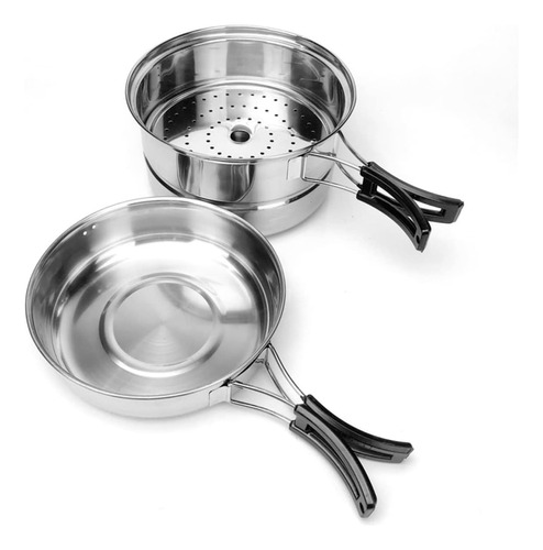 Juego De 3 Unids Estufa De Cocina Portátil Set De Acero Inox