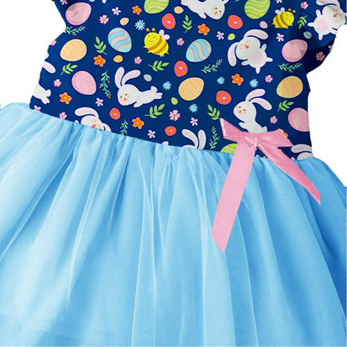 Vestido De Páscoa Remimi Para Meninas Ovos De Páscoa Coelhin