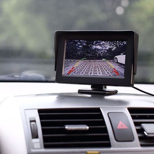 Monitor Lcd Hd Universal Para Veículos De 4,3 Polegadas Com