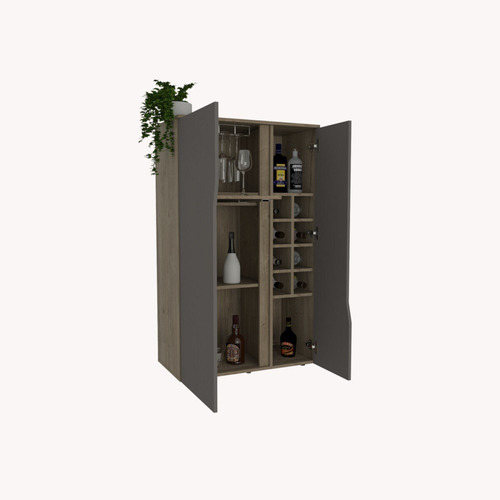 Mueble Bar Armable Excelsior Modelo Obregon Color Taupe