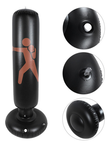 Pt Compatible Saco Boxeo Inflable Columna Golpe Aptitud Pvc