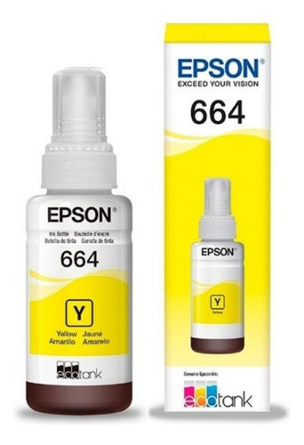 Botella Tinta Epson T664420 Amarillo L200 355 555 1300