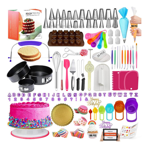 700pcs Rfaqk Kit De Decoración De Pasteles Con Suministros P