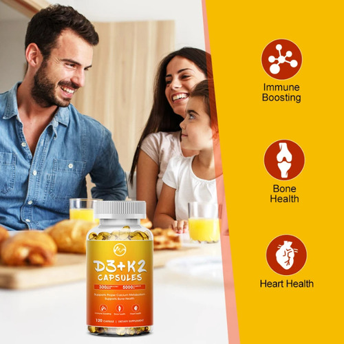 Vitamina K2+d3 Nueva Formula 120 Cápsulas Veganas