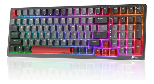 Rk Royal Kludge Rk98 Teclado Mecánico Inalámbrico, 100 Te.