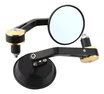 Comprar Espejos Dorado Manillar Cafe Racer Sportbike Agarre Metalico