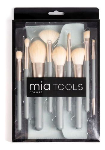 Mia Colors Tools Kit De Brochas Para Maquillaje Con Estuche 