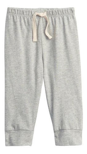 Pantalón De Buzo Bebé Gap Algodón Organico Gris Claro