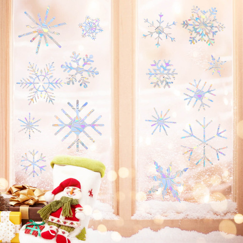 Adhesivo K Window Con Forma De Copo De Nieve, Calcomanías Ad