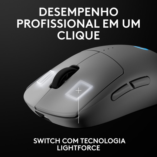 Mouse Gamer Sem Fio Logitech G Pro 2 Lightspeed Rgb Lightsync Branco Branco