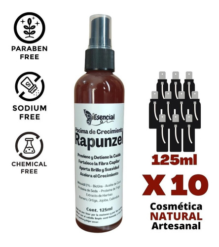 Tonico Capilar Rapunzel Minoxdl 125ml Mayoreo (10pz)