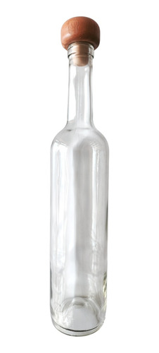 12 Botellas De Vidrio Cristal Bordalesa 750ml Con Corcho