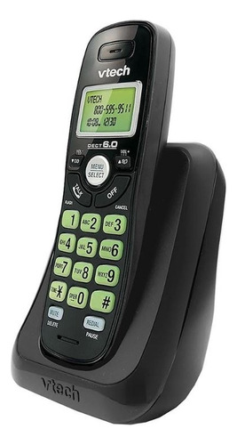 Teléfono VTech CS6114 inalámbrico - color negro