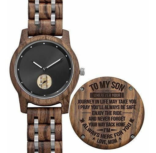 Relojes De Madera Grabados Personalizados Para Hombres Regal