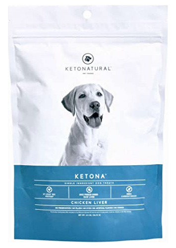 Ketona Zero Carb Chicken Liver Dog Treats - Alta Proteína (5