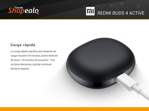Audifono Xiaomi Redmi Buds 4 Active Bluetooth 5.3 Negro-*