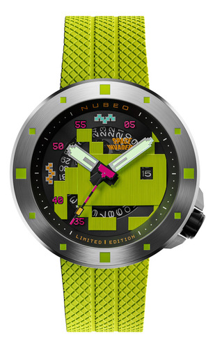 Reloj Unisex Nubeo Laser Green Nb-6103-04 Edición Limitada