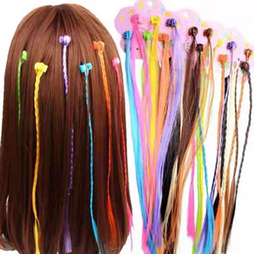 Kit 36 Perucas De Cabelo Com Piranha Colorido Moda Infantil