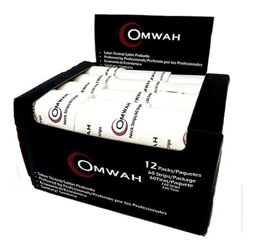 Omwah Neck Strips Paquete De 60 Tiras De 12 (720)