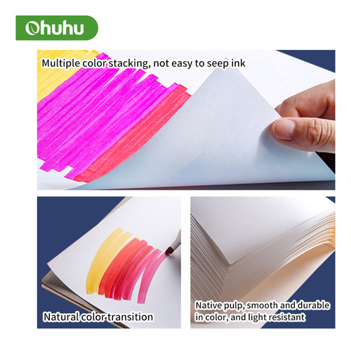 Arte De Capa Dura Do Caderno Ohuhu Marker Sketchbook Pads