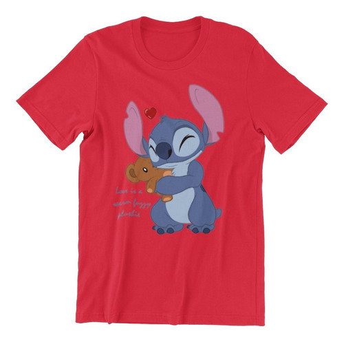 Polera Unisex Lilo Y Stitch Mono Osito Estampado Algodon