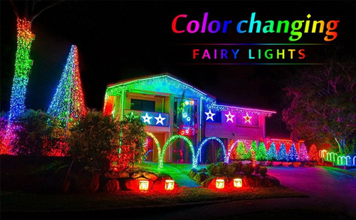 Music Light, 12 Luces Para Fiestas, Cobre, Rgb, Patio De Ala