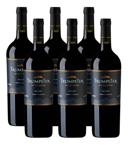 Kit 06 Un Vinho Rutini Wines Trumpeter Malbec 750 Ml