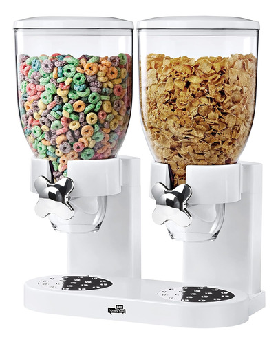 Zevro Dispensador Doble Despachador Cereal Semillas Negro Dg