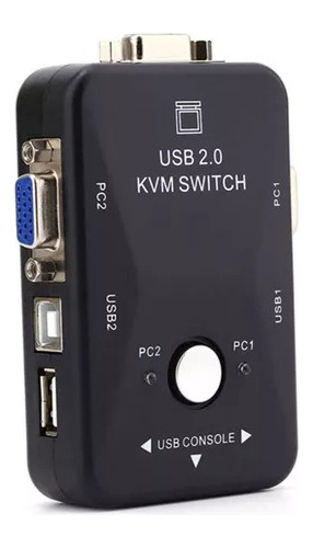 Switch Kvm Usb Vga 2 Puertos Monitor Teclado Impresora
