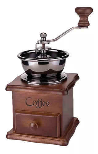 Molinillo de café manual de madera de grano de café de especia molinillo de  mano vintage molino de café molino de cerámica de grosor ajustable