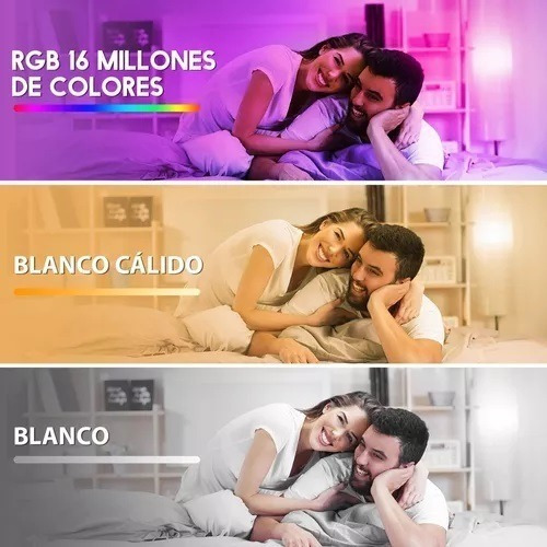 4 Foco Led Inteligente Rgbcw Wifi 9w Alexa Siri Google App